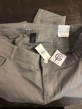 Lane Bryant Stretch Ankle Pants in Light Gray